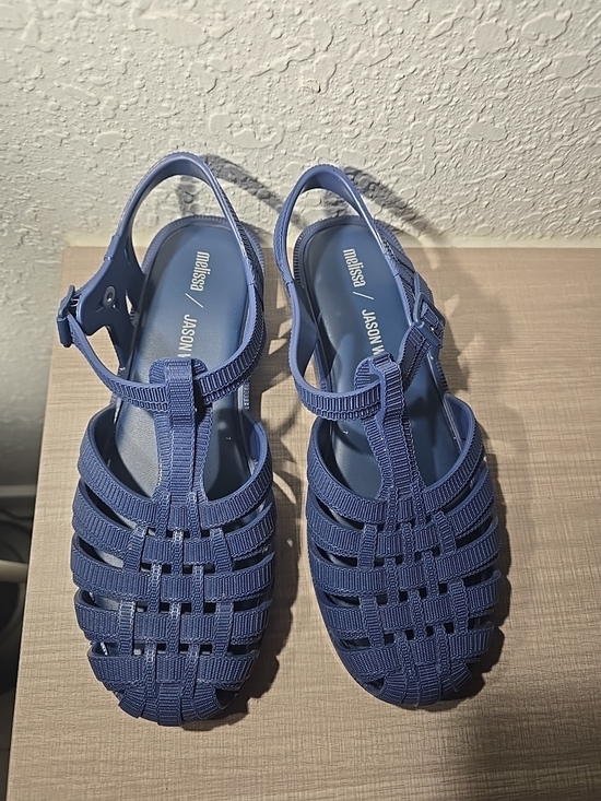 Melissa Shoes - Melissa Jason Wu Navy Blue Woven Jelly Sandals